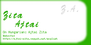 zita ajtai business card